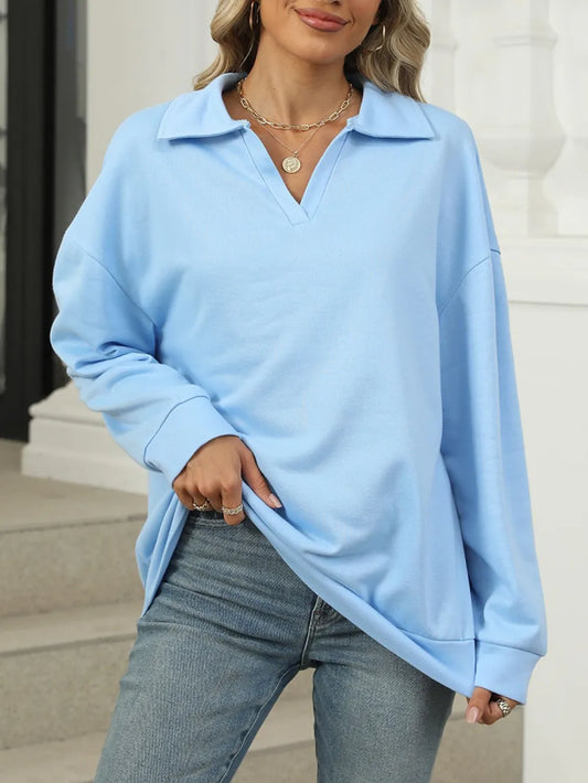 Color Block Hooded Long Sleeve T-Shirt
